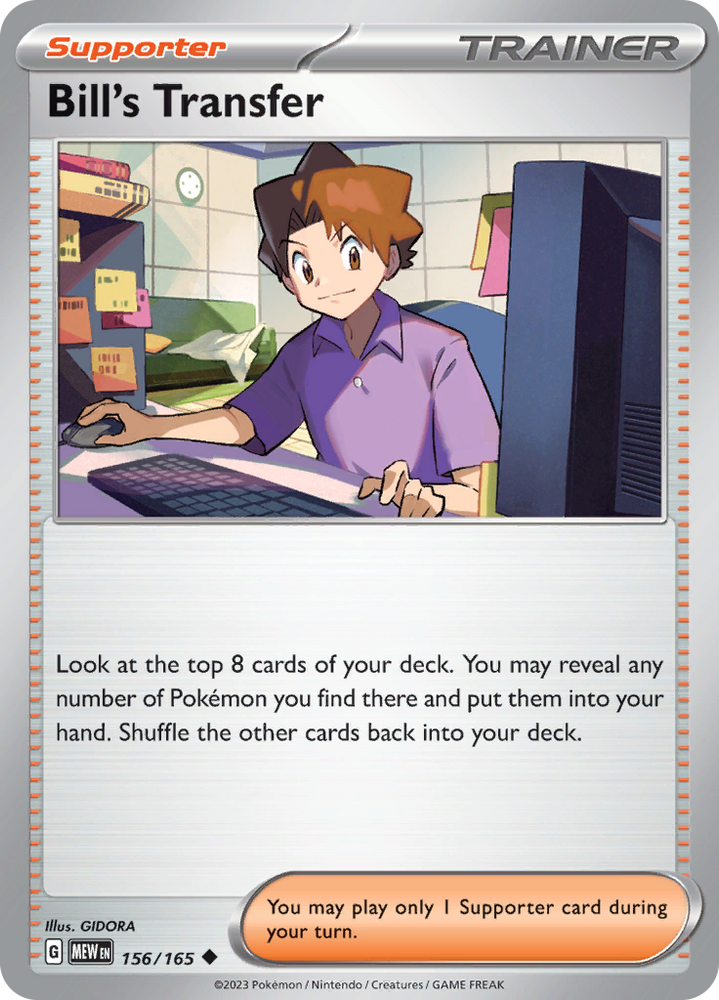 Pokemon | Bill's Transfer (156/165) [Scarlet & Violet 151] | The Nerd Merchant
