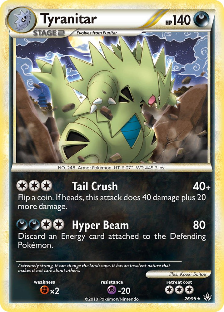 Pokemon | Tyranitar (26/95) (Theme Deck Exclusive) [HeartGold & SoulSilver: Unleashed] | The Nerd Merchant