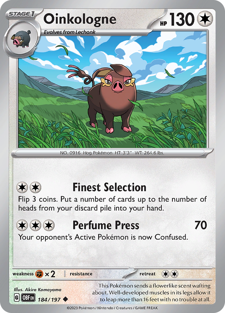 Pokemon | Oinkologne (184/197) [Scarlet & Violet: Obsidian Flames] | The Nerd Merchant