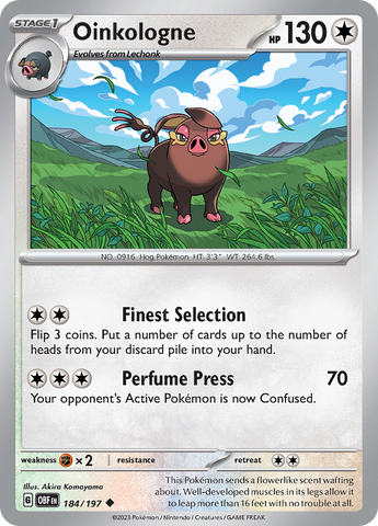 Pokemon | Oinkologne (184/197) [Scarlet & Violet: Obsidian Flames] | The Nerd Merchant