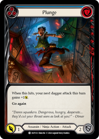 Flesh and Blood TCG | Plunge (Blue) [OUT153] (Outsiders) | The Nerd Merchant