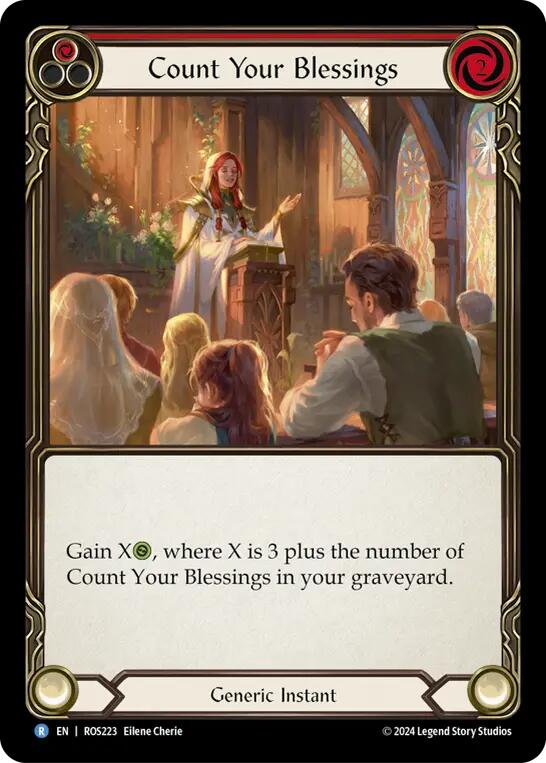 Flesh and Blood TCG | Count Your Blessings (Red) [ROS223] (Rosetta) | The Nerd Merchant