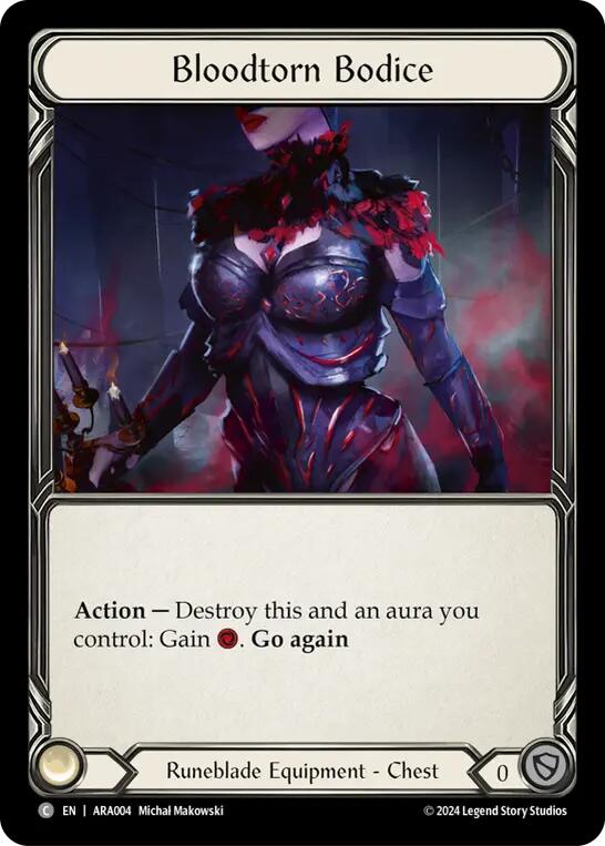 Flesh and Blood TCG | Bloodtorn Bodice [ARA004] (Rosetta Aurora Blitz Deck) | The Nerd Merchant