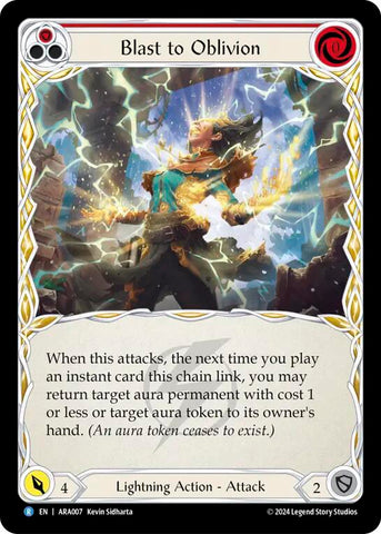 Flesh and Blood TCG | Blast to Oblivion (Red) [ARA007] (Rosetta Aurora Blitz Deck) | The Nerd Merchant
