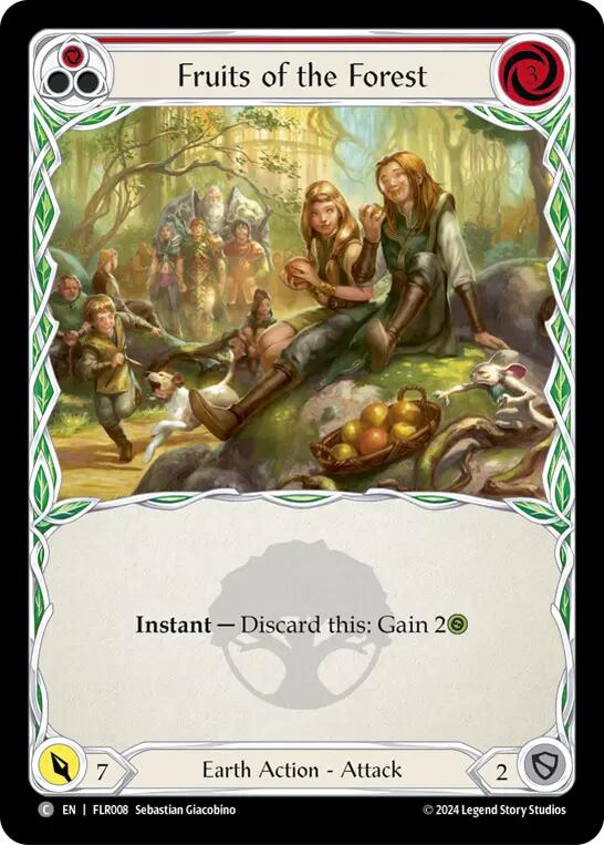 Flesh and Blood TCG | Fruits of the Forest (Red) [FAB-FLR-008] (Rosetta Florian Blitz Deck) | The Nerd Merchant