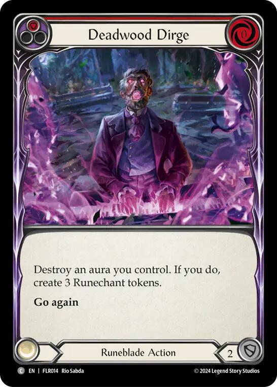 Flesh and Blood TCG | Deadwood Dirge (Red) [FAB-FLR-014] (Rosetta Florian Blitz Deck) | The Nerd Merchant