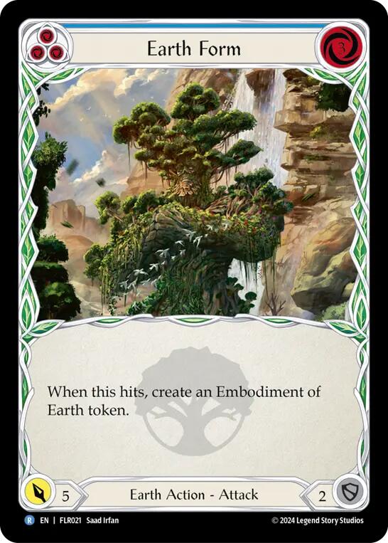 Flesh and Blood TCG | Earth Form (Blue) [FAB-FLR-021] (Rosetta Florian Blitz Deck) | The Nerd Merchant