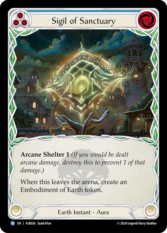 Flesh and Blood TCG | Sigil of Sanctuary [FLR026] (Rosetta Florian Blitz Deck) | The Nerd Merchant