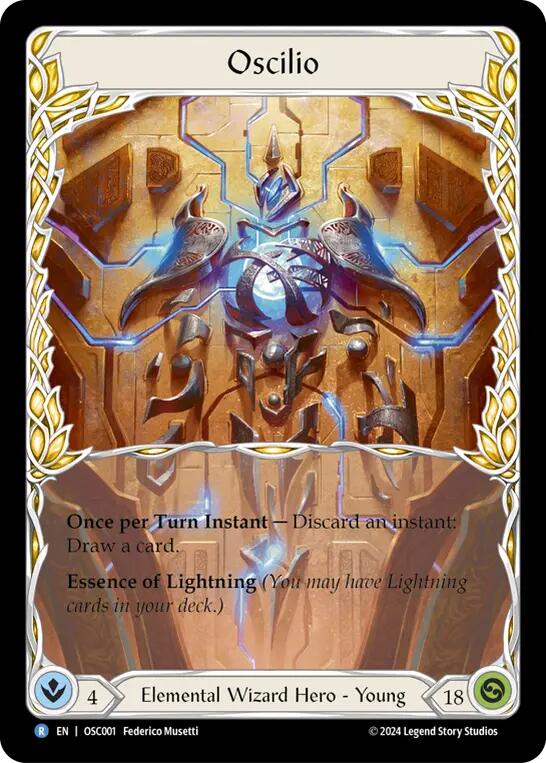 Flesh and Blood TCG | Oscilio [OSC001] (Rosetta Oscilio Blitz Deck)  Rainbow Foil | The Nerd Merchant
