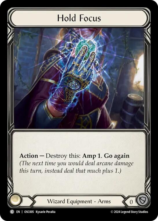 Flesh and Blood TCG | Hold Focus [OSC005] (Rosetta Oscilio Blitz Deck) | The Nerd Merchant