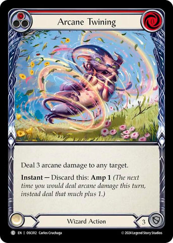 Flesh and Blood TCG | Arcane Twining (Red) [OSC012] (Rosetta Oscilio Blitz Deck) | The Nerd Merchant
