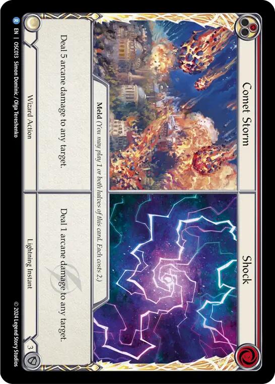 Flesh and Blood TCG | Comet Storm // Shock [OSC013] (Rosetta Oscilio Blitz Deck) | The Nerd Merchant