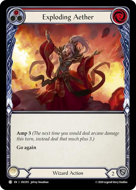 Flesh and Blood TCG | Exploding Aether (Red) [OSC015] (Rosetta Oscilio Blitz Deck) | The Nerd Merchant