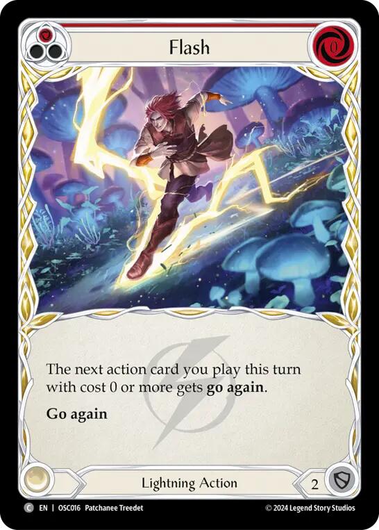 Flesh and Blood TCG | Flash (Red) [OSC016] (Rosetta Oscilio Blitz Deck) | The Nerd Merchant