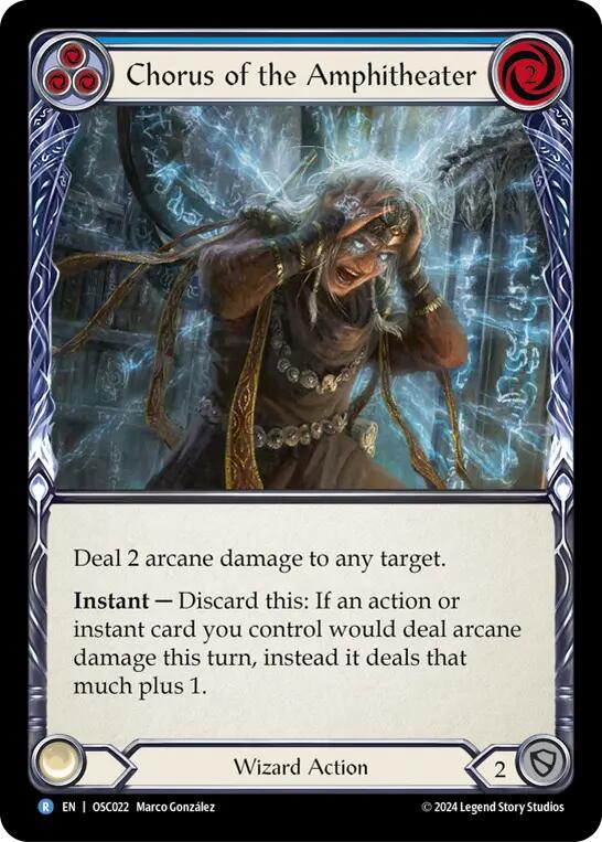 Flesh and Blood TCG | Chorus of the Amphitheater (Blue) [OSC022] (Rosetta Oscilio Blitz Deck) | The Nerd Merchant