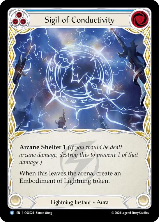 Flesh and Blood TCG | Sigil of Conductivity [OSC024] (Rosetta Oscilio Blitz Deck) | The Nerd Merchant