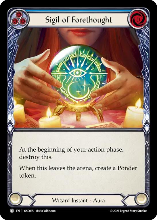 Flesh and Blood TCG | Sigil of Forethought [OSC025] (Rosetta Oscilio Blitz Deck) | The Nerd Merchant