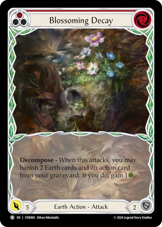 Flesh and Blood TCG | Blossoming Decay (Red) [VER008] (Rosetta Verdance Blitz Deck) | The Nerd Merchant