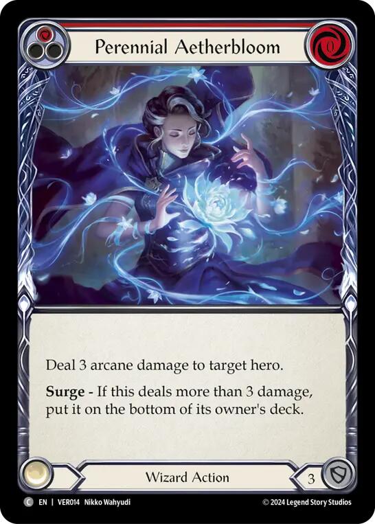 Flesh and Blood TCG | Perennial Aetherbloom (Red) [VER014] (Rosetta Verdance Blitz Deck) | The Nerd Merchant