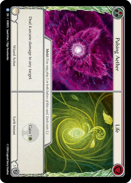 Flesh and Blood TCG | Pulsing Aether / Life [VER015] (Rosetta Verdance Blitz Deck) | The Nerd Merchant