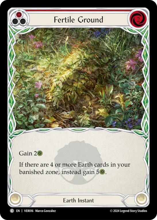 Flesh and Blood TCG | Fertile Ground (Red) [VER016] (Rosetta Verdance Blitz Deck) | The Nerd Merchant