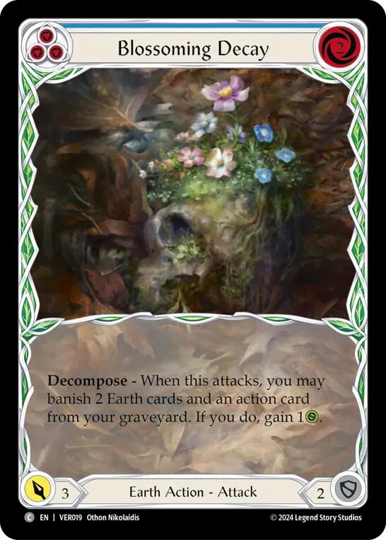 Flesh and Blood TCG | Blossoming Decay (Blue) [VER019] (Rosetta Verdance Blitz Deck) | The Nerd Merchant