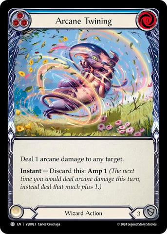 Flesh and Blood TCG | Arcane Twining (Blue) [VER023] (Rosetta Verdance Blitz Deck) | The Nerd Merchant