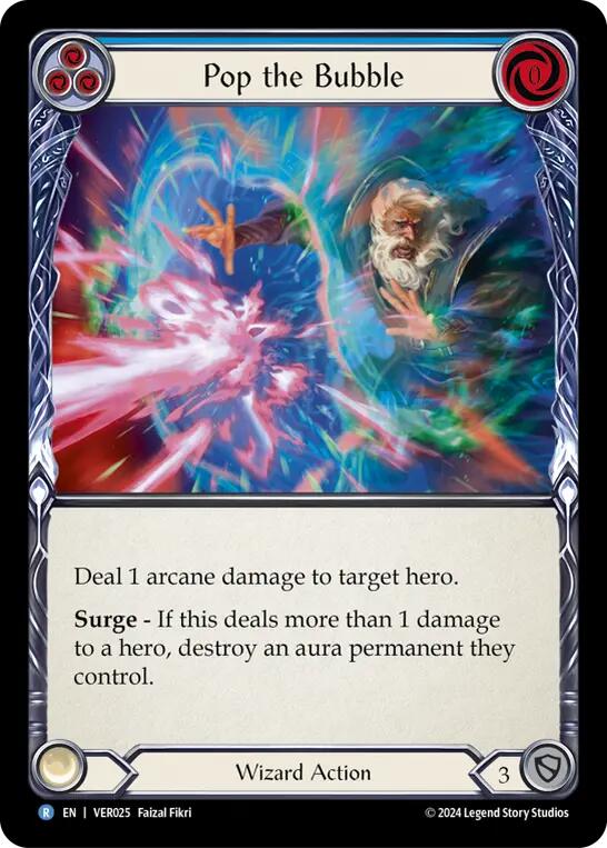 Flesh and Blood TCG | Pop the Bubble (Blue) [VER025] (Rosetta Verdance Blitz Deck) | The Nerd Merchant