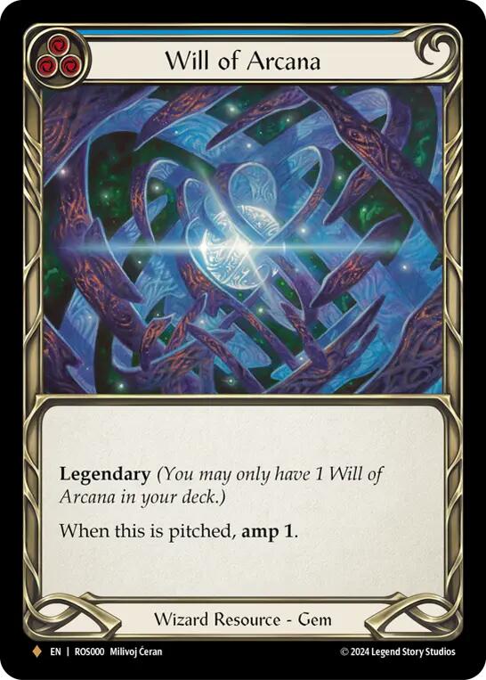 Flesh and Blood TCG | Will of Arcana [ROS000] (Rosetta)  Cold Foil | The Nerd Merchant
