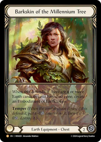Flesh and Blood TCG | Barkskin of the Millennium Tree (Extended Art) [ROS028] (Rosetta)  Cold Foil | The Nerd Merchant