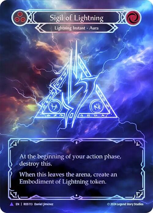 Flesh and Blood TCG | Sigil of Lightning (Marvel) [ROS113] (Rosetta)  Cold Foil | The Nerd Merchant
