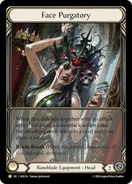 Flesh and Blood TCG | Face Purgatory (Extended Art) [ROS114] (Rosetta)  Cold Foil | The Nerd Merchant