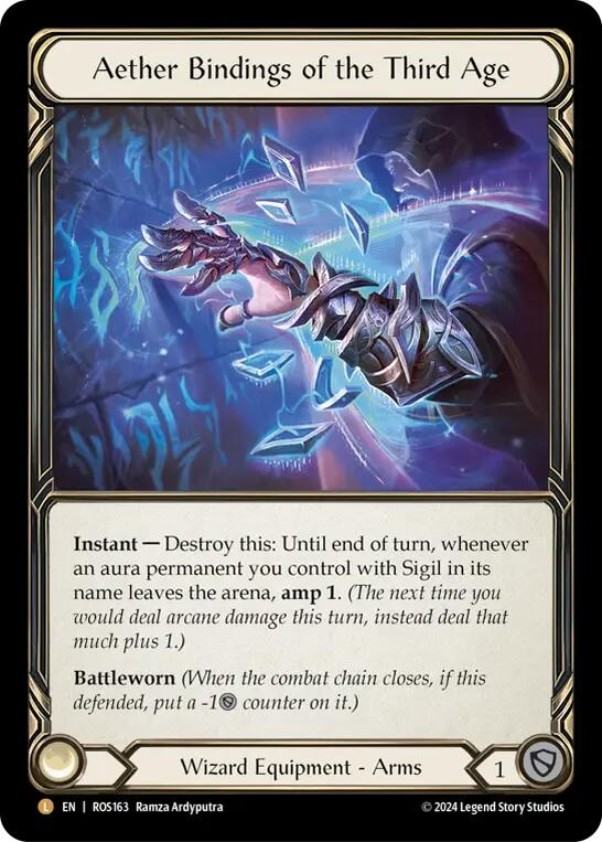 Flesh and Blood TCG | Aether Bindings of the Third Age [ROS163] (Rosetta)  Cold Foil | The Nerd Merchant