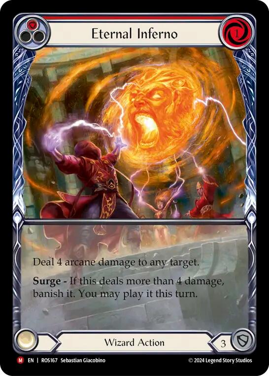 Flesh and Blood TCG | Eternal Inferno (Extended Art) [ROS167] (Rosetta)  Rainbow Foil | The Nerd Merchant