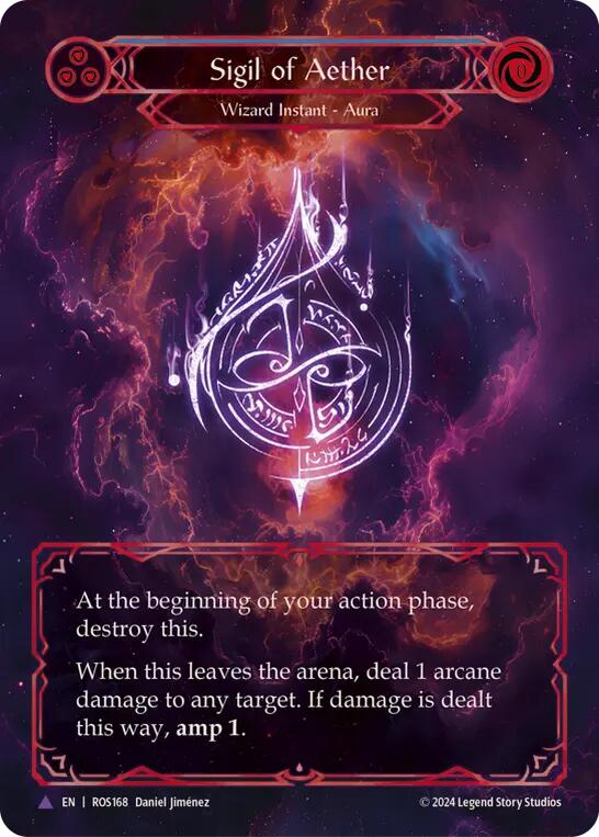 Flesh and Blood TCG | Sigil of Aether (Marvel) [ROS168] (Rosetta)  Cold Foil | The Nerd Merchant