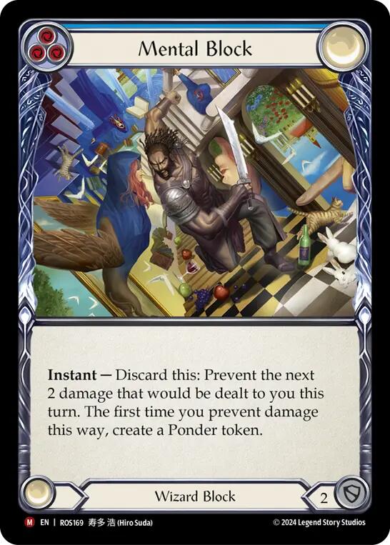Flesh and Blood TCG | Mental Block [ROS169] (Rosetta)  Rainbow Foil | The Nerd Merchant
