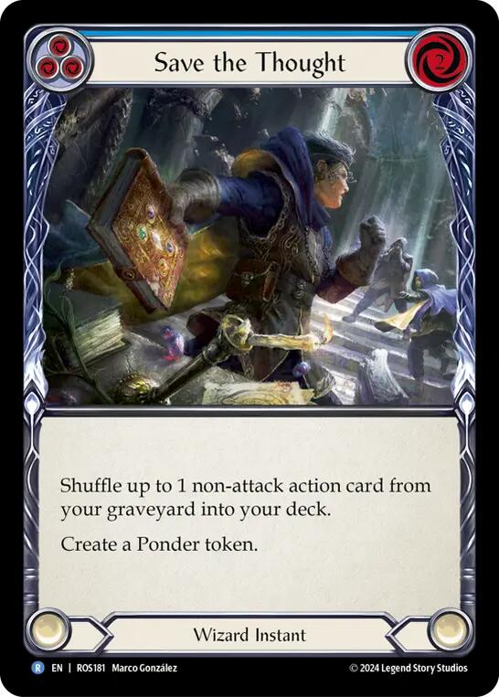 Flesh and Blood TCG | Save the Thought (Blue) [ROS181] (Rosetta) | The Nerd Merchant