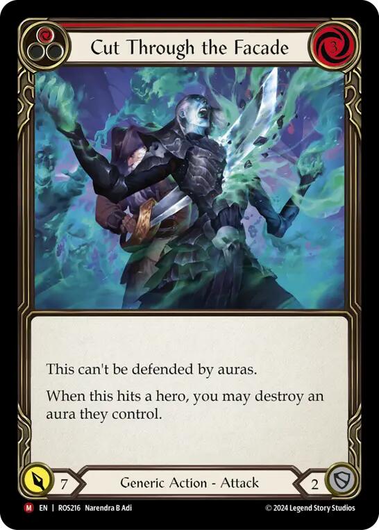 Flesh and Blood TCG | Cut Through the Facade [ROS216] (Rosetta)  Rainbow Foil | The Nerd Merchant