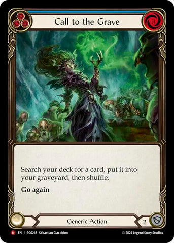 Flesh and Blood TCG | Call to the Grave [ROS218] (Rosetta)  Rainbow Foil | The Nerd Merchant