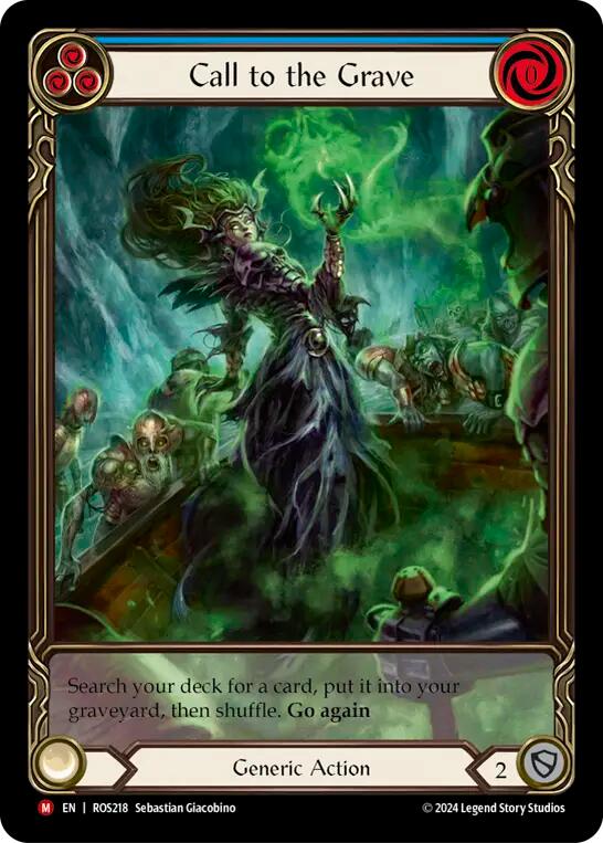 Flesh and Blood TCG | Call to the Grave (Extended Art) [ROS218] (Rosetta)  Rainbow Foil | The Nerd Merchant