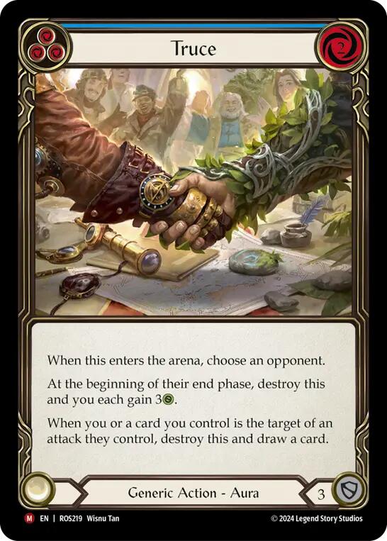 Flesh and Blood TCG | Truce [ROS219] (Rosetta)  Rainbow Foil | The Nerd Merchant