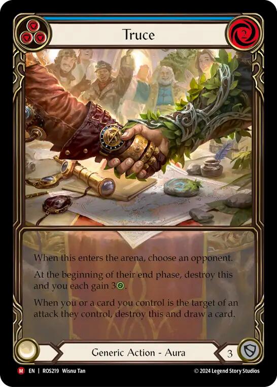 Flesh and Blood TCG | Truce (Extended Art) [ROS219] (Rosetta)  Rainbow Foil | The Nerd Merchant