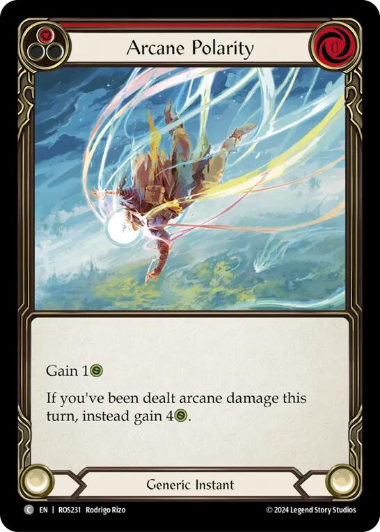 Flesh and Blood TCG | Arcane Polarity (Red) [ROS231] (Rosetta)  Rainbow Foil | The Nerd Merchant