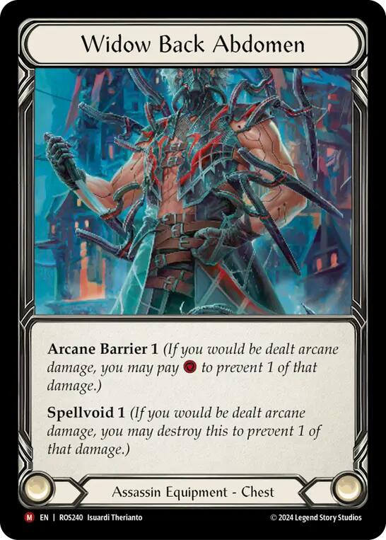 Flesh and Blood TCG | Widow Back Abdomen [ROS240] (Rosetta)  Cold Foil | The Nerd Merchant