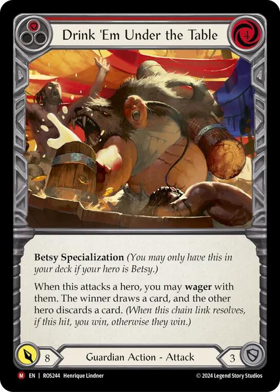 Flesh and Blood TCG | Drink 'Em Under the Table [ROS244] (Rosetta)  Rainbow Foil | The Nerd Merchant