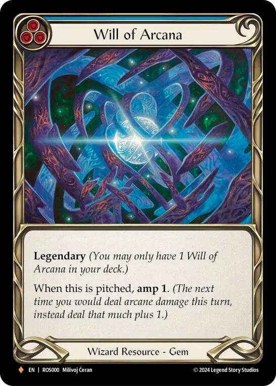 Flesh and Blood TCG | Will of Arcana [ROS000] (Rosetta)  Rainbow Foil | The Nerd Merchant