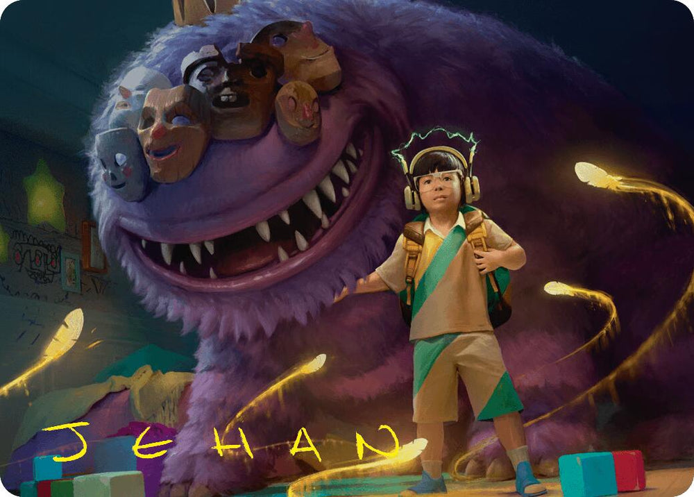 Magic | Toby, Beastie Befriender Art Card (Gold-Stamped Signature) [Duskmourn: House of Horror Art Series] | The Nerd Merchant