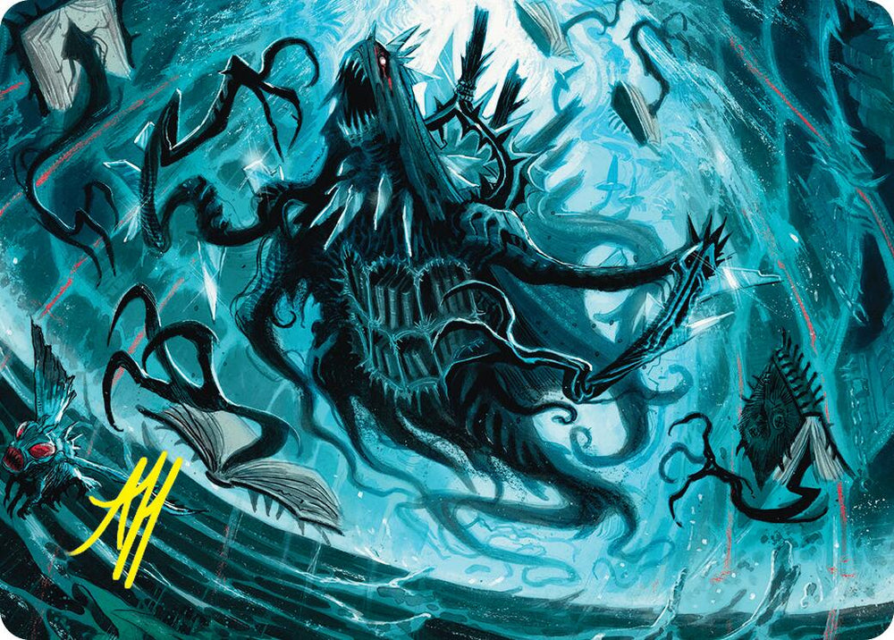 Magic | Overlord of the Floodpits Art Card (Gold-Stamped Signature) [Duskmourn: House of Horror Art Series] | The Nerd Merchant