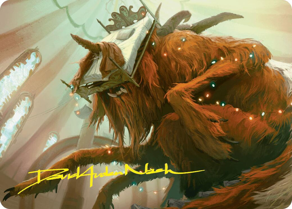 Magic | Bedhead Beastie Art Card (Gold-Stamped Signature) [Duskmourn: House of Horror Art Series] | The Nerd Merchant