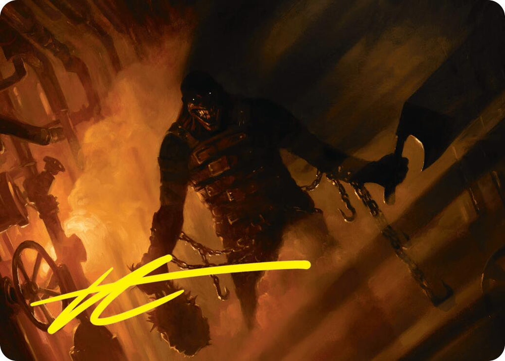 Magic | Boilerbilges Ripper Art Card (Gold-Stamped Signature) [Duskmourn: House of Horror Art Series] | The Nerd Merchant
